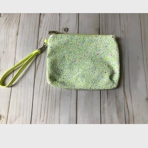 Speckled Neon Green Clutch